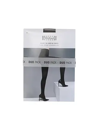 WOLFORD | Collant velati confezione da 2 Velvet de Luxe Black | 